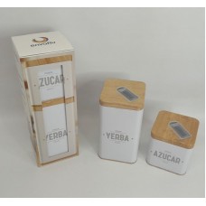 LATA COMBO VERTICAL YERBERA/AZUCARERA BLANCO 791