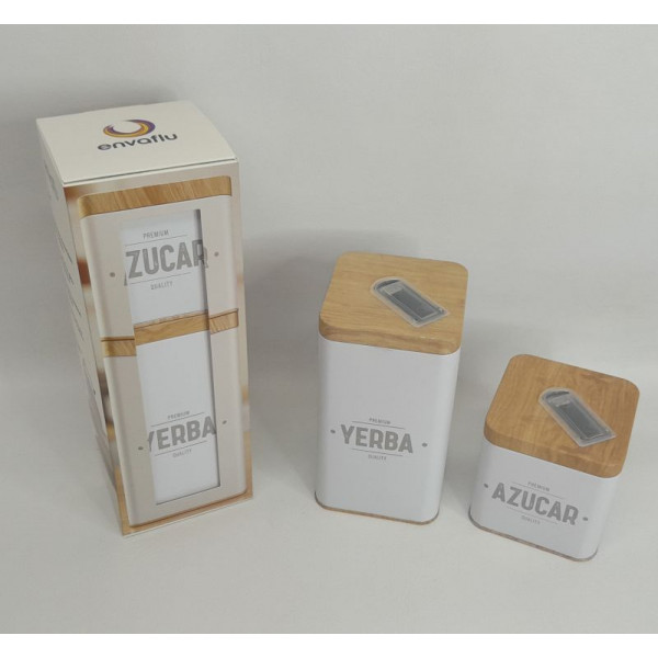 LATA COMBO VERTICAL YERBERA/AZUCARERA BLANCO 791