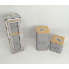 LATA COMBO VERTICAL YERBERA/AZUCARERA VERTICAL GRIS 784