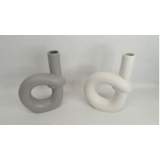 FLORERO CERAMICA DISEÑO ARUBA 30CM 622