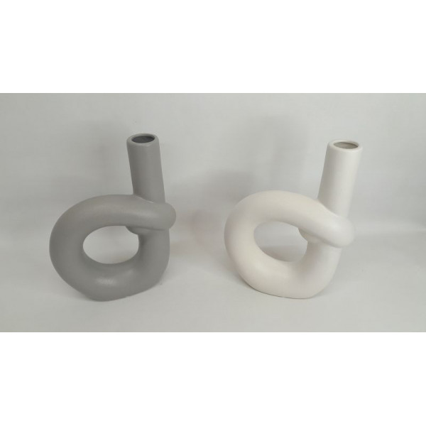 FLORERO CERAMICA DISEÑO ARUBA 30CM 622