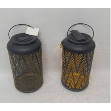 FAROL COLGANTE METAL NEGRO LUZ LED 27CM 6322