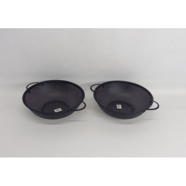 COLADOR DE ACERO NEGRO 26 CM  16509