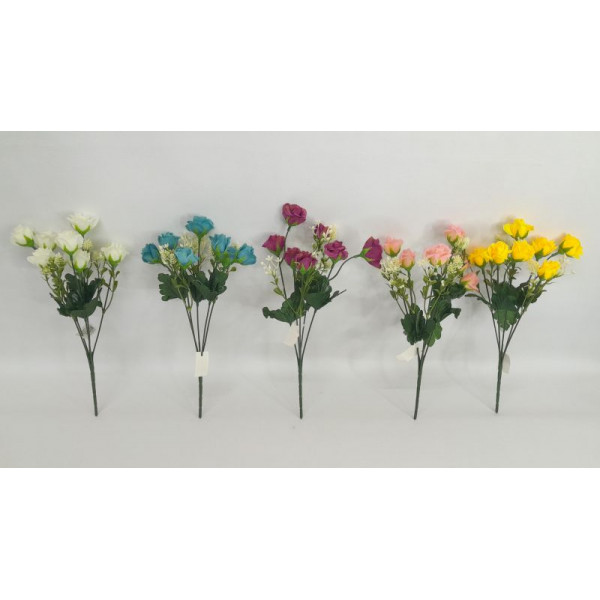 RAMO DE FLORES ROSAS 32 CM BOLS X 12  18439