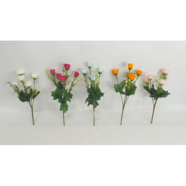 RAMO DE FLORES ROSAS 30 CM BOLSA X12  18446