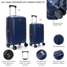 VALIJA SET X2 WDLT RIGIDA AZUL 39734