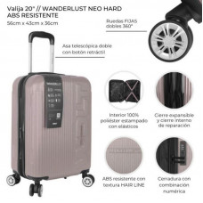 VALIJA URBAN ABS RIGIDA PLATA 20 PULGADAS 39376