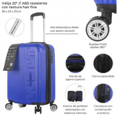VALIJA URBAN ABS RIGIDA AZUL 20 PULGADAS 39379