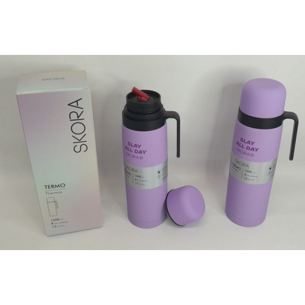 TERMO SKORA 1000ML ACERO LILA 39441