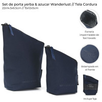 YERBERA/AZUCARERA SET X2 WDLT 22X14CM AZUL 39224