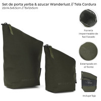 YERBERA/AZUCARERA SET X2 WDLT 22X14CM VERDE MILITAR 39223