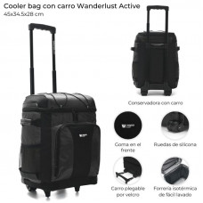 BOLSO C/CARRO PLEGABLE NEGRO TELA SINTET WDLT 45X34X28CM 36886