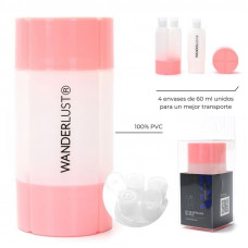 BOTELLAS DE VIAJE SETX4 COMPARTIMENTOS P/RELLENAR 60ML WDLT 38251