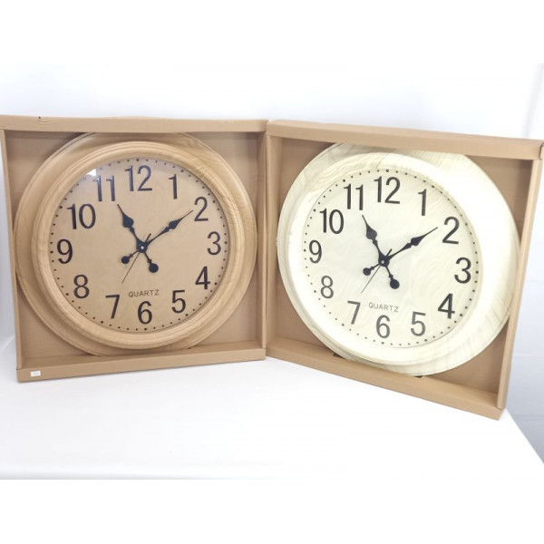RELOJ REDONDO SIMIL MADERA 60CM EA950102