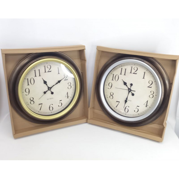 RELOJ REDONDO CLASICO BICOLOR 50CM EA950105