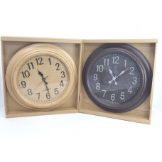 RELOJ PARED SIMIL MADERA 50CM EA950101