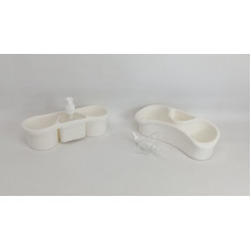 DESPENSER JABON CON ORGANIZADOR PVC 25X10CM EA402603