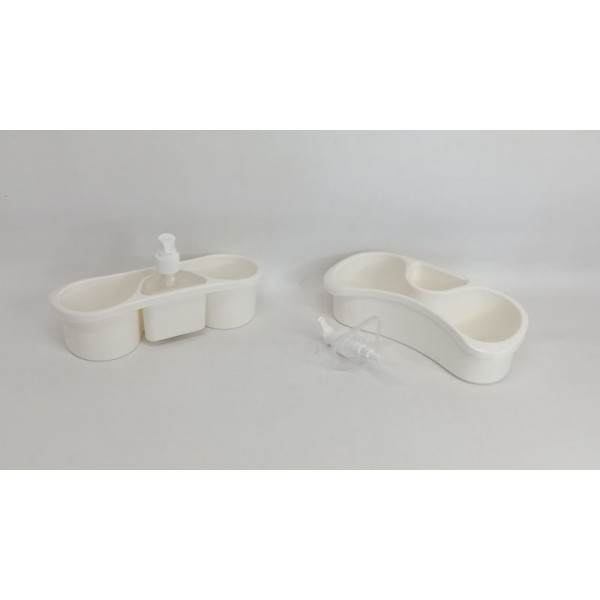DESPENSER JABON CON ORGANIZADOR PVC 25X10CM EA402603