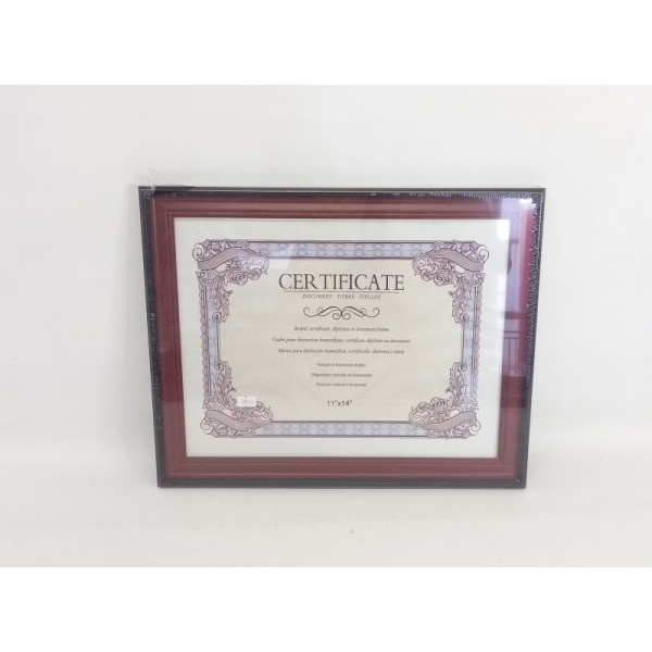 PORTA DIPLOMA MADERA PLATA 28X35CM EA401033