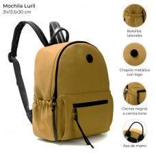 MOCHILA SKORA LURIL PU VERDE 31X30X12 39938