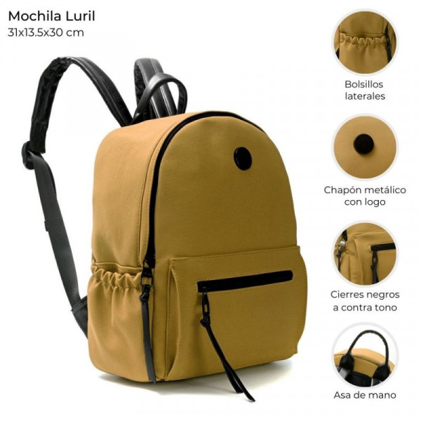 MOCHILA SKORA LURIL PU VERDE 31X30X12 39938