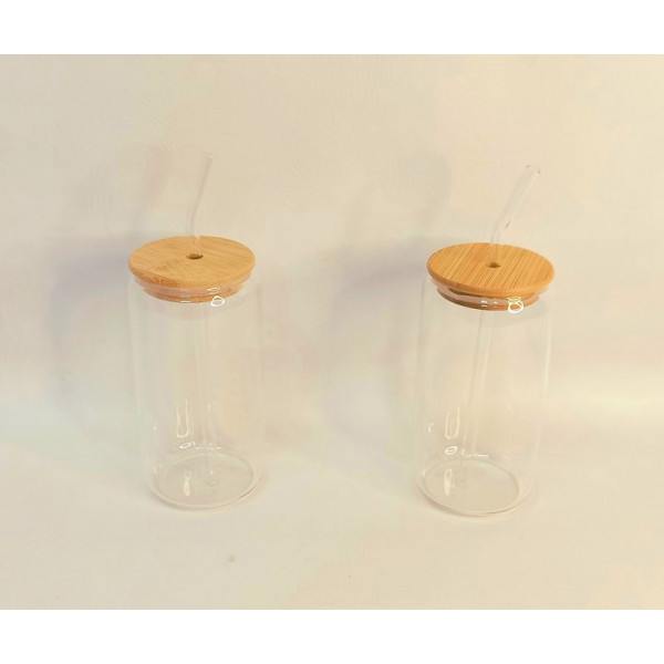 VASO C/SORBETE VIDRIO T/BAMBOO 15X6cm 18811