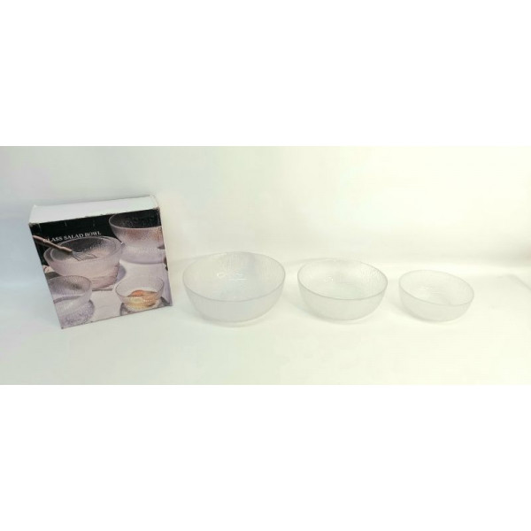 BOWL VIDRIUO SET X3 REDONDO 20X7cm 18040