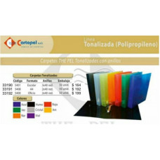 CARPETAS PLASTICAS TONALIZADAS