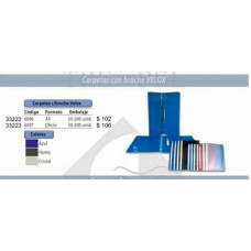 CARPETAS CON BROCHE VELOX