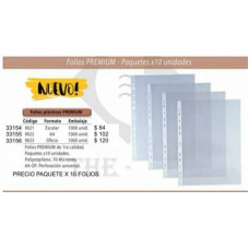 FOLIOS PREMIUM PAQUETE X 10