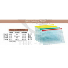 SOBRES CON CIERRE ZIPLOC