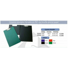 CARPETA ANOTADOR FORRADO EN PVC