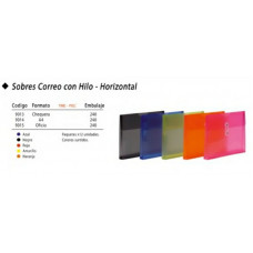 SOBRE CORREO C/HILO HORIZONTAL CHEQUERA   9013 CARTOPEL