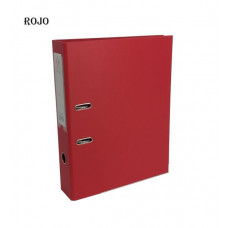 BIBLIORATO A4 LOMO ANCHO FORRADO PVC ROJO 1201 THE-PEL