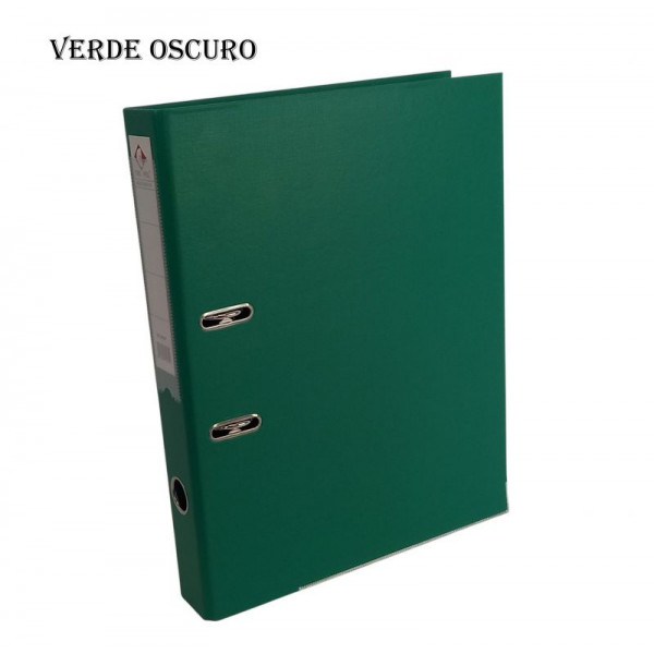 BIBLIORATO OF LOMO ANGOSTO FORRADO PVC VERDE OSCURO 1215 THE-PEL