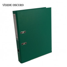 BIBLIORATO A4 LOMO ANGOSTO FORRADO PVC VERDE OSCURO 1216 THE-PEL