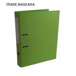 BIBLIORATO A4 LOMO ANGOSTO FORRADO PVC VERDE M 1216 THE-PEL