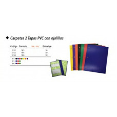 CARPETA 2 TAPAS PVC C/OJALILLOS Nº6 THE-PEL  5154