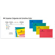 CARPETA  THE-PELCOLGANTE CARTULINA COLOR OF   4210