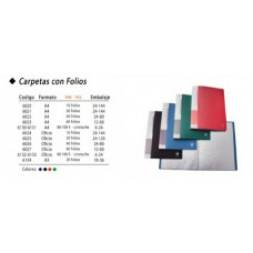 CARPETA CON FOLIOS  A4 x10   6020 CARTOPEL