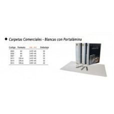 CARPETA COMERCIAL C/PORTALAMINA  A4 2x20 THE-PEL   5804 CARTOPEL