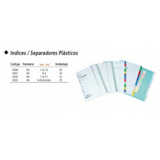 INDICES-SEPARADORES 1 AL 12 A4   6300 CARTOPEL