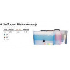 CLASIFICADOR PLASTICO C/MANIJA OF 12 DIV   6048 CARTOPEL