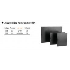 2 TAPAS FIBRA NEGRA C/CORDON Nº5 OF ALTO   2095 CARTOPEL