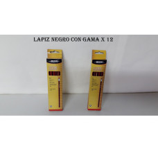 LAPIZ NEGRO x12 C/GOMA   804