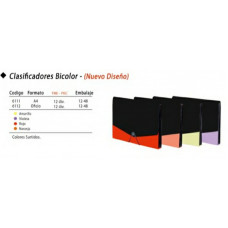 CLASIFICADOR BICOLOR OF 12DIV C/ELASTICO   6112