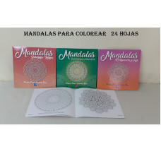 MANDALAS PINTAR 23x23 24 HOJAS