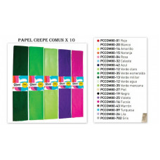 PAPEL CREPE 50x200CM COLOR x10 OLAMI   PCCOM