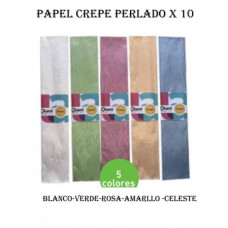 PAPEL CREPE 50x180CM PERLADO x10   PCPER