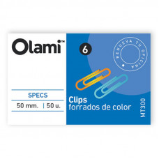 CLIP METALICO FORRADO COLOR Nº4 33mm x100 OLAMI   MT301